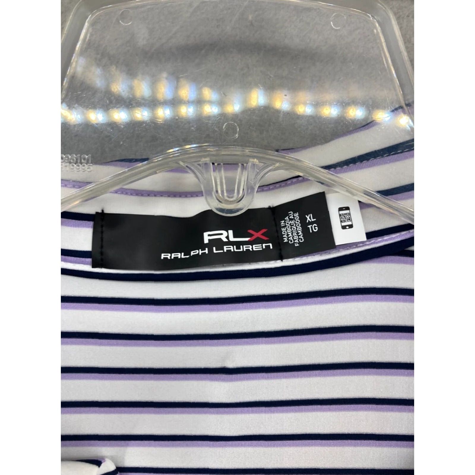 RLX Ralph Lauren RLX Ralph Lauren Polo Shirt XL Striped Purple Performance Shirt Mens Size US XL / EU 56 / 4 - 4 Thumbnail