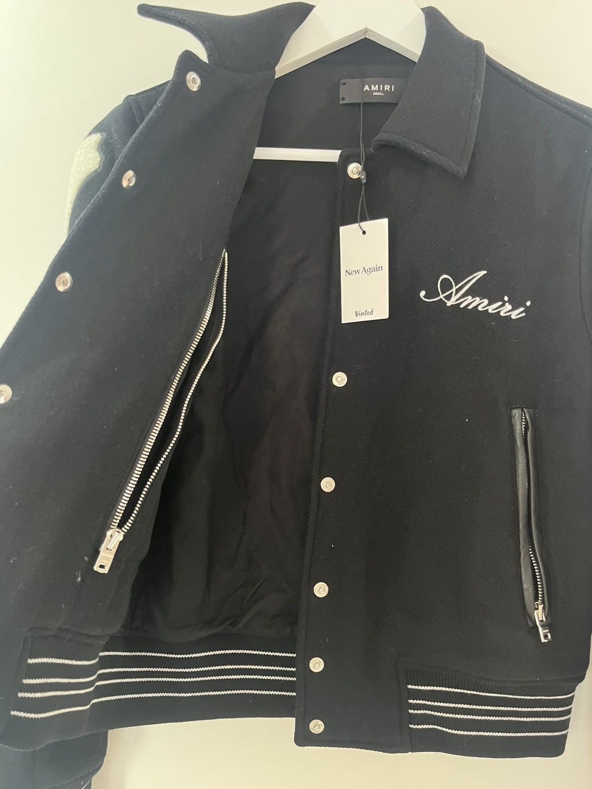 Amiri Amiri Varsity Bone Bomber Jacket Size US S / EU 44-46 / 1 - 5 Thumbnail