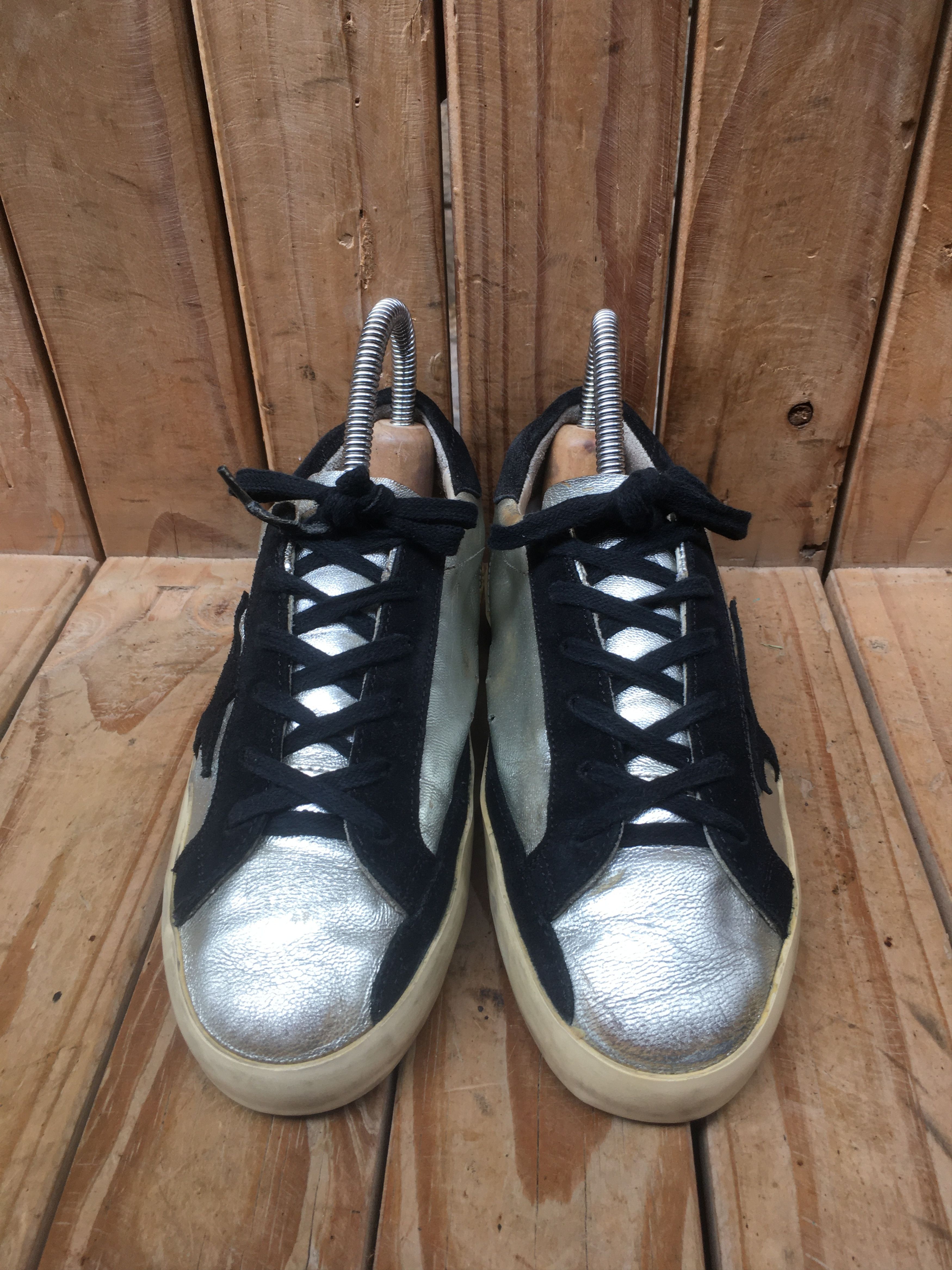 Golden Goose Golden Goose silver patent sneakers size UK 35 Size US 5 / IT 35 - 2 Thumbnail