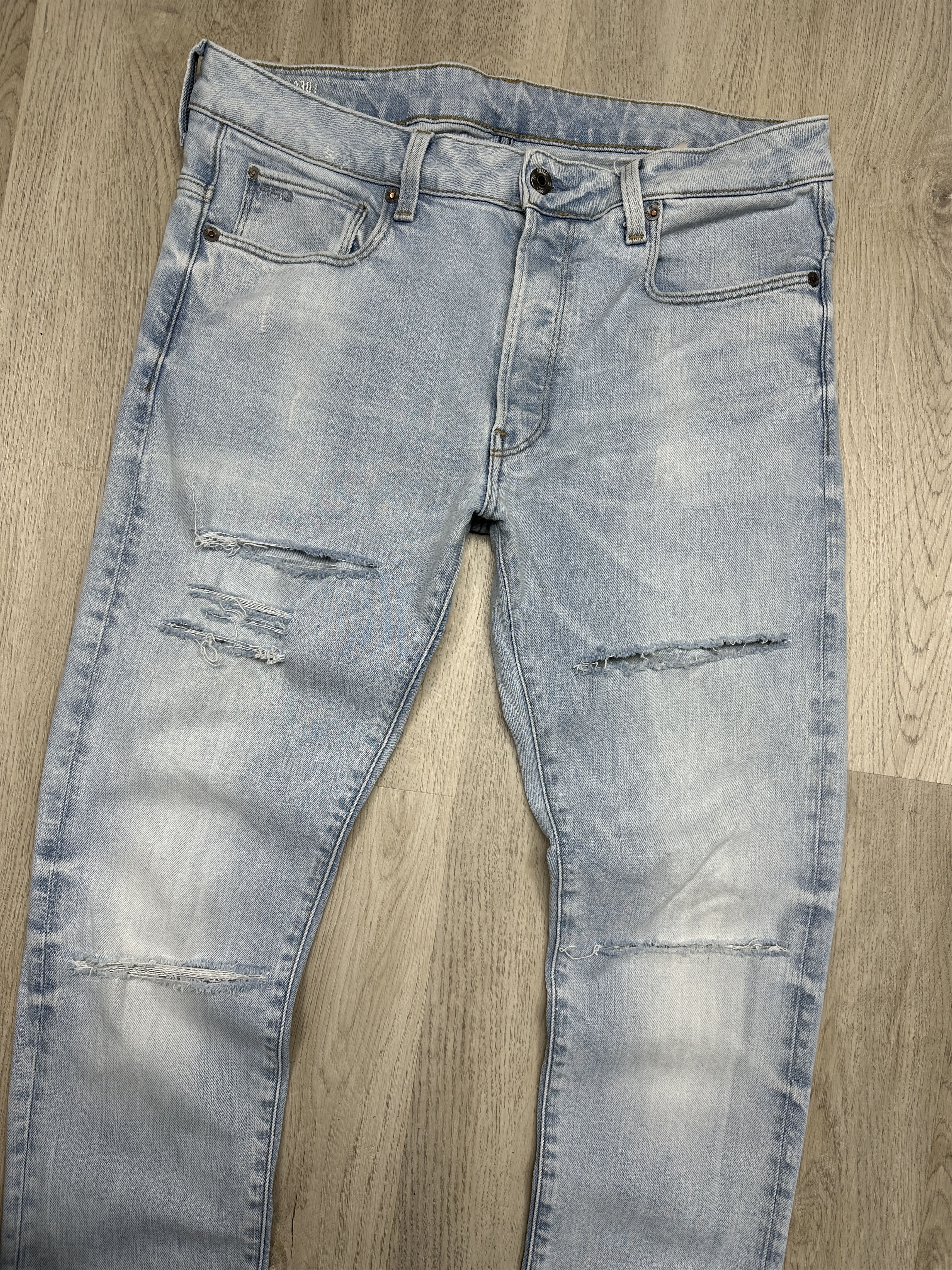 G-Star G Star Raw 3301 Slim Mens Denim Pants Jeans Size US 34 / EU 50 - 2 Thumbnail