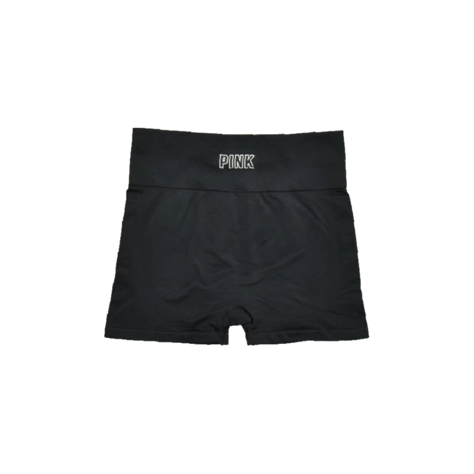 Pinko Victoria's Secret PINK Sport Black Seamless High Waist Athletic Booty Shorts M Women Black Logo Summer Spring Sweat Activewear Regular XS? (Error) Size 32" / US 10 / IT 46 - 2 Thumbnail