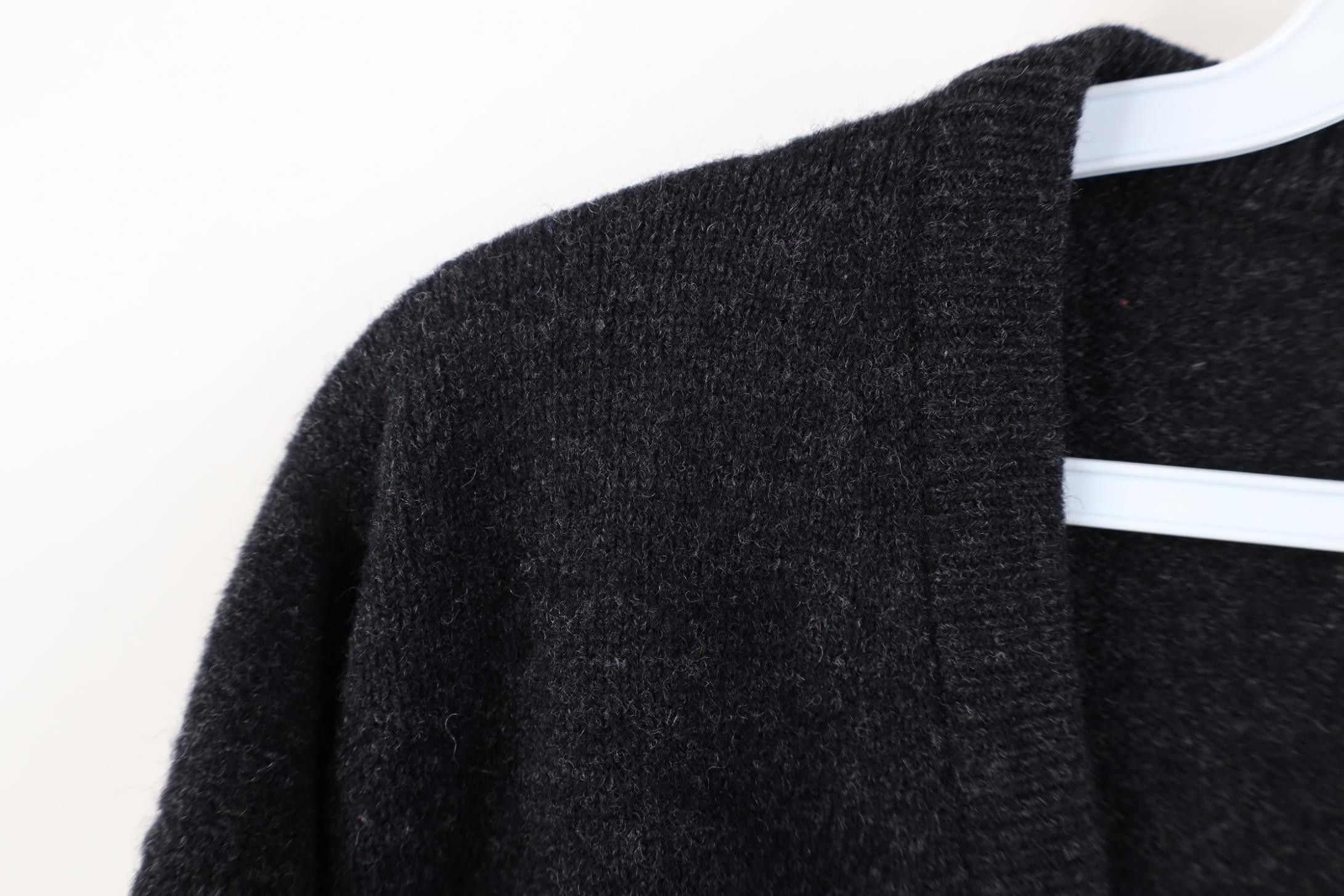 Vintage Vintage 90s Streetwear Blank Lambswool Knit Sweater Gray Size US L / EU 52-54 / 3 - 5 Thumbnail
