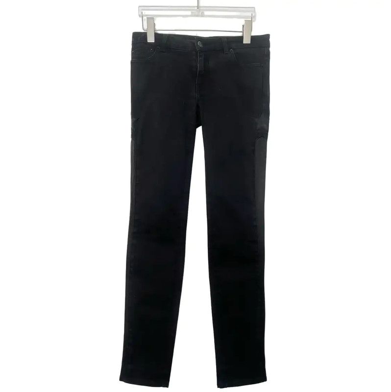 Givenchy Givenchy Black Embroidered High-Waist Denim Pants 0089 Size 22" - 1 Thumbnail