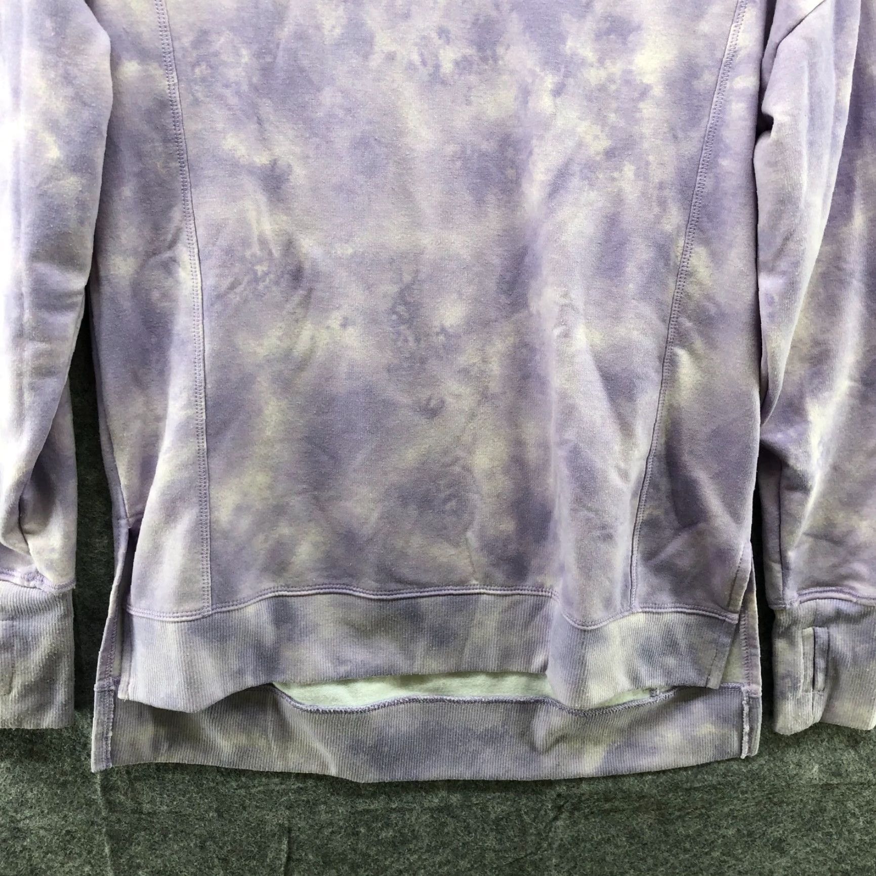Vintage Earth Yoga Sweatshirt Women's S Purple Tie Dye Crewneck Pullover Lightweight Fleece Activewear Size S / US 4 / IT 40 - 4 Thumbnail