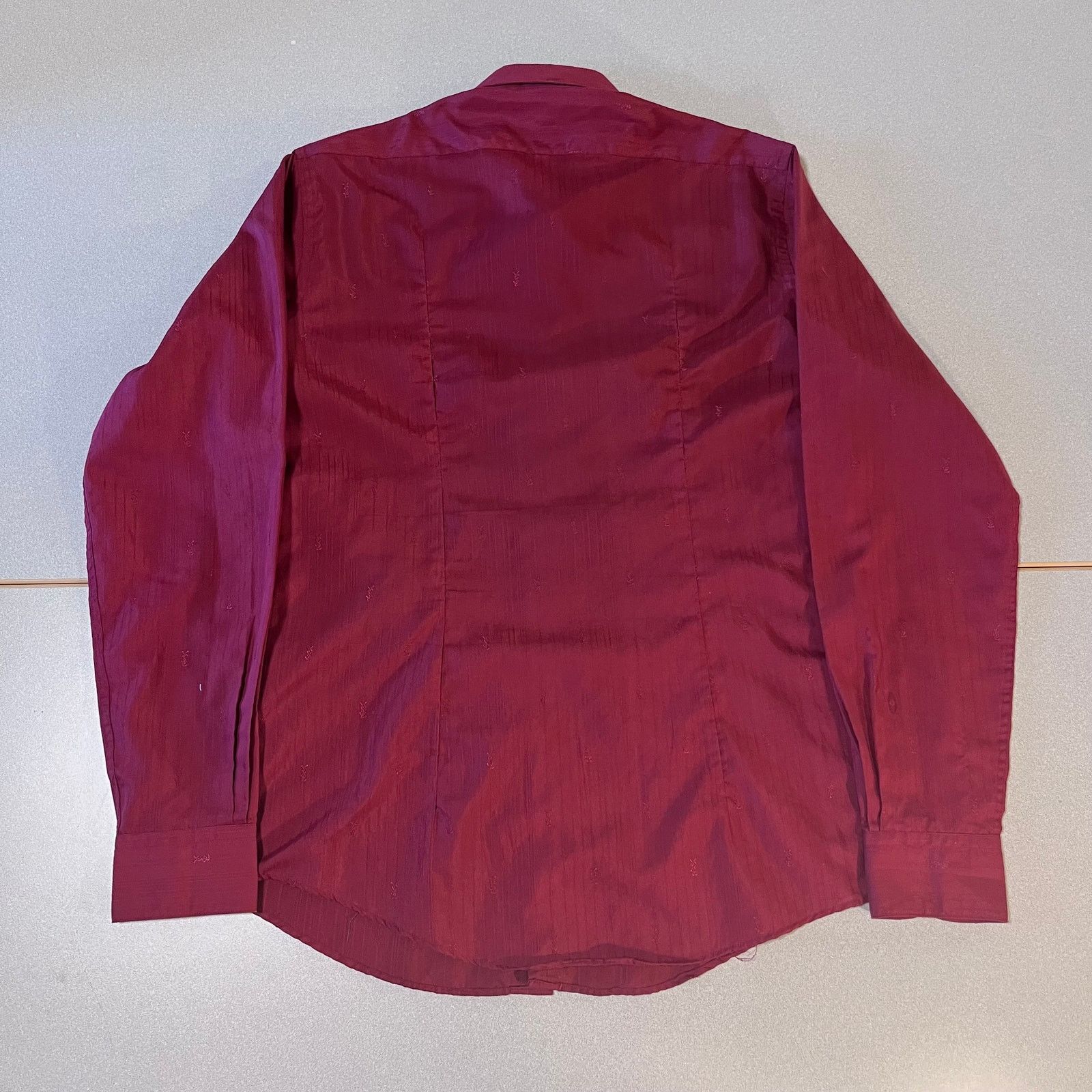 Yves Saint Laurent Yves Saint Laurent monogram Shirt – Size 34 – Burgundy Size US M / EU 48-50 / 2 - 3 Thumbnail