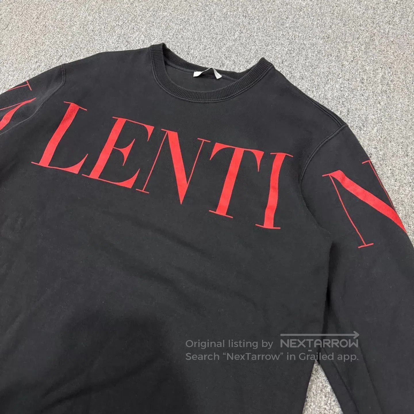 Valentino Black Long Sleeve Sweatshirt with Red Lettering. Size US M / EU 48-50 / 2 - 3 Thumbnail