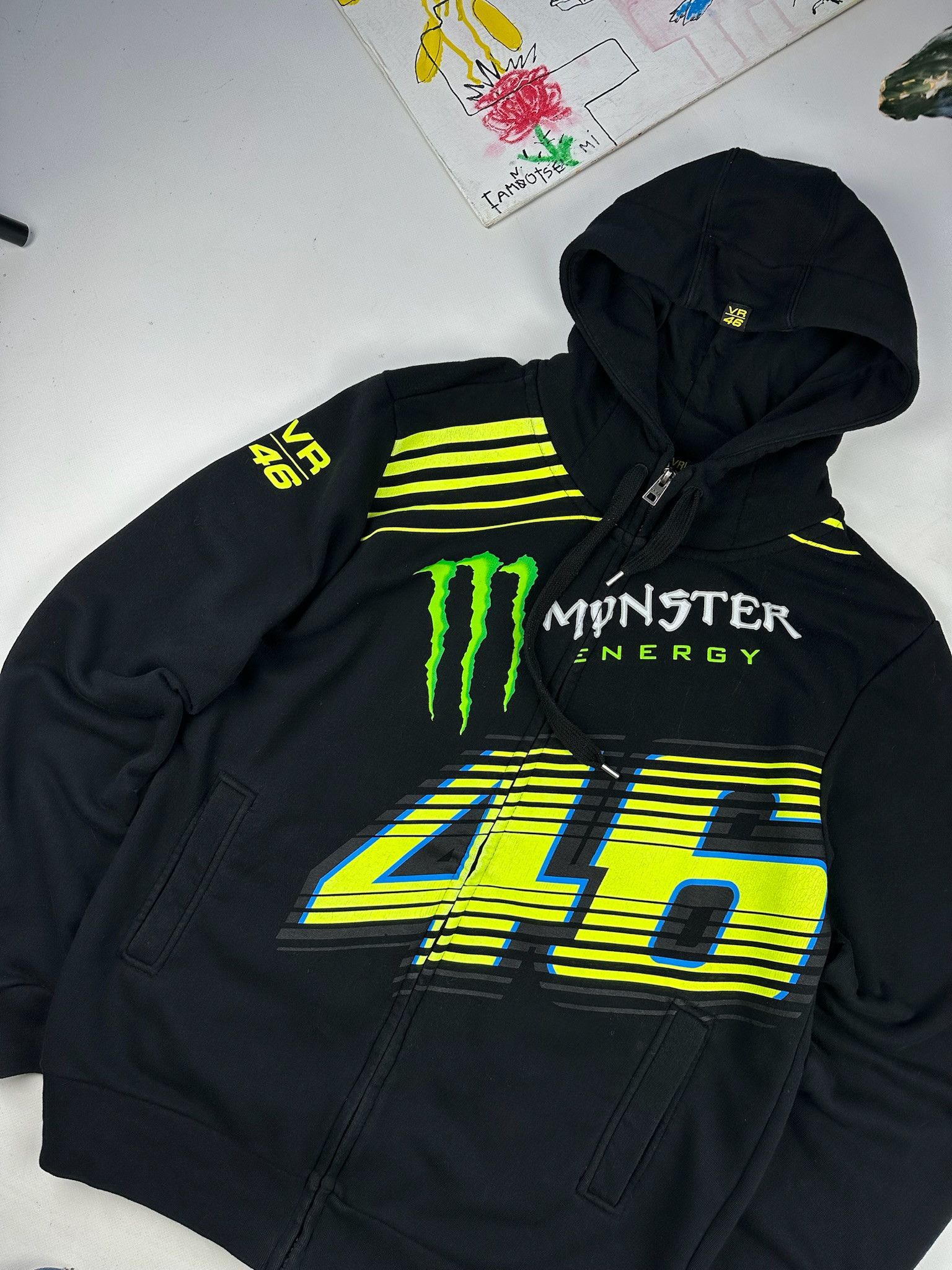 Vintage Vintage Monster Energy hoodie Racing 46 Sponsored Size US L / EU 52-54 / 3 - 4 Thumbnail