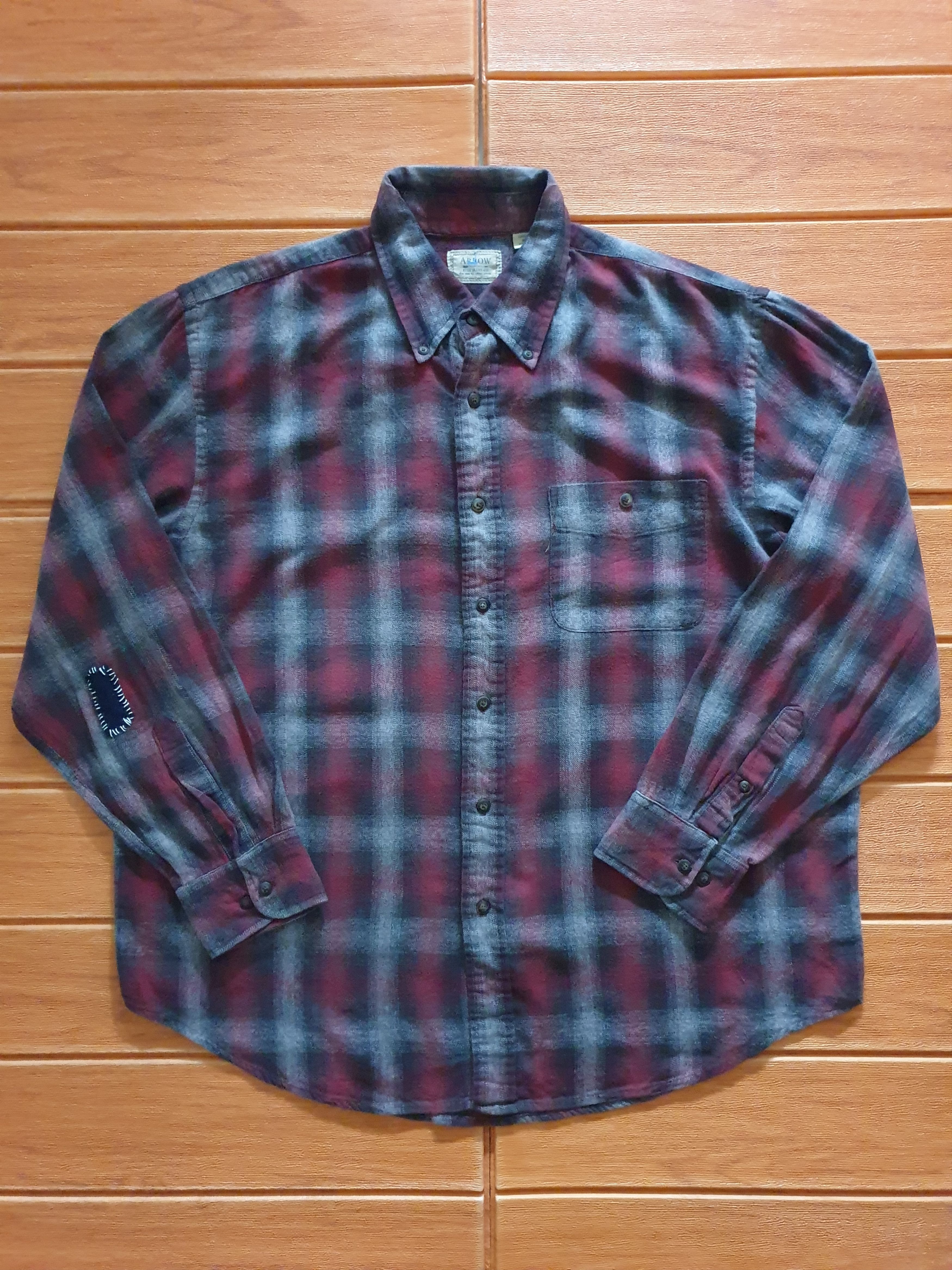 Arrow 💥Arrow checkered red flannel shirt Size US XL / EU 56 / 4 - 4 Thumbnail