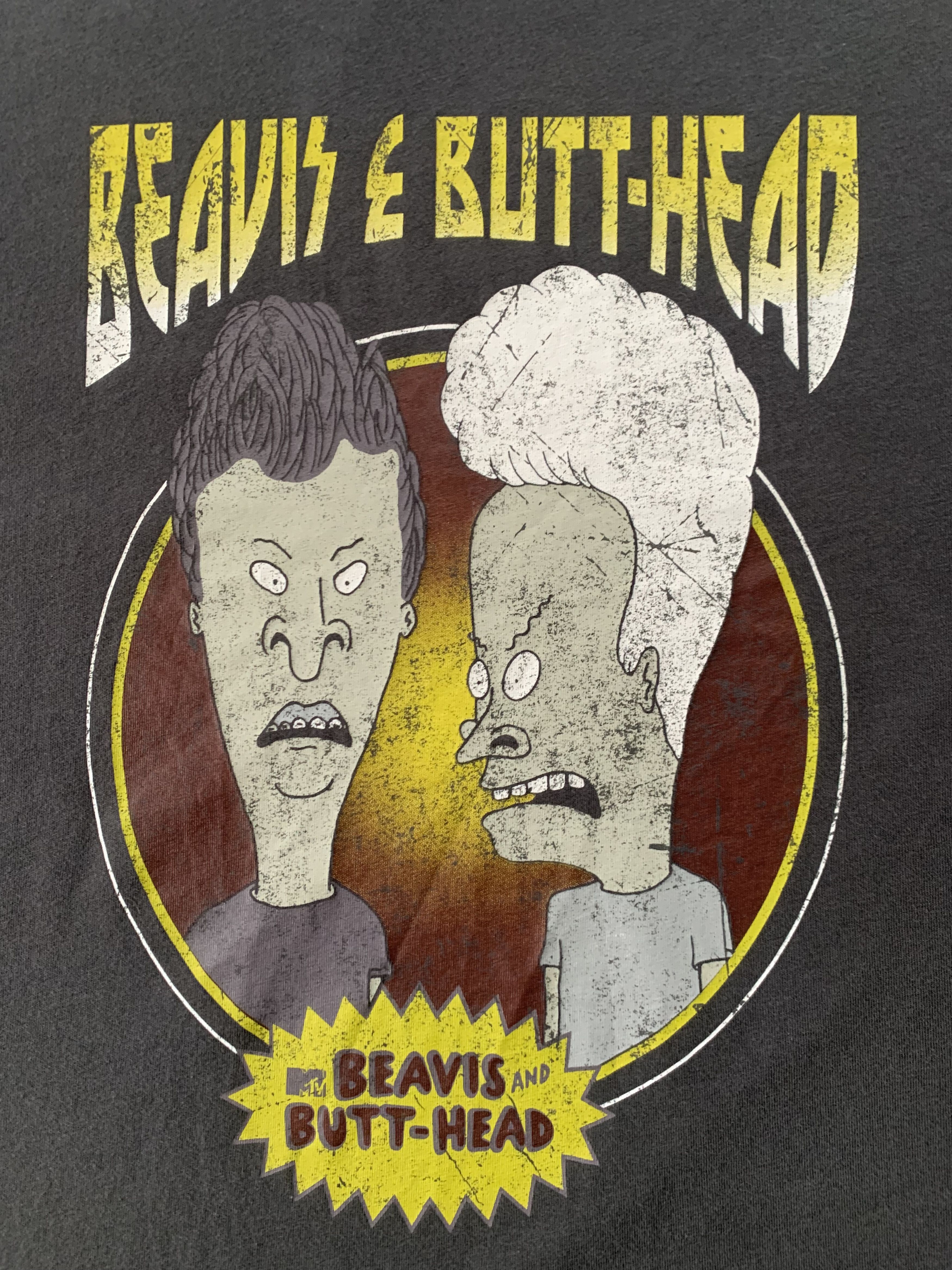 Cartoon Network × Mtv Beavis and Butt Head Printed T-Shirt Size US XXL / EU 58 / 5 - 4 Thumbnail