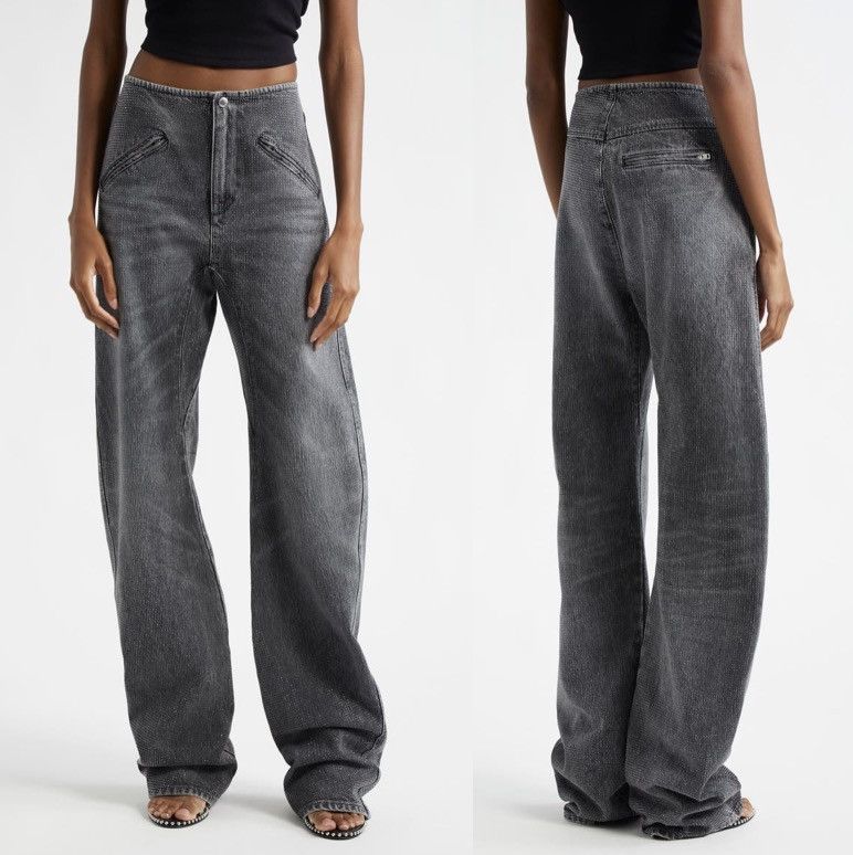 Alexander Wang Alexander Wang Hotfix Crystal Moto Jeans Pants Black Grey 28 Size 28" / US 6 / IT 42 - 1 Thumbnail