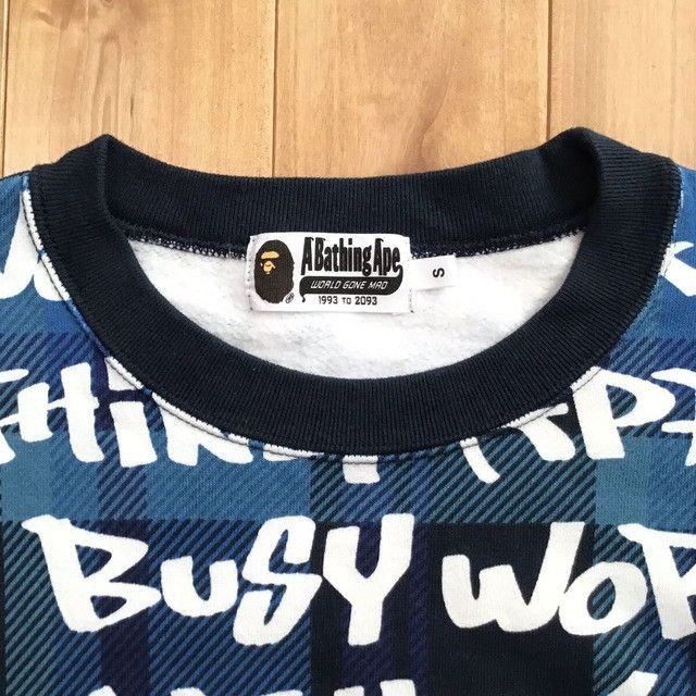 Bape BAPE GRAFFITI CHECK sweat shirt a bathing ape Size US S / EU 44-46 / 1 - 4 Thumbnail