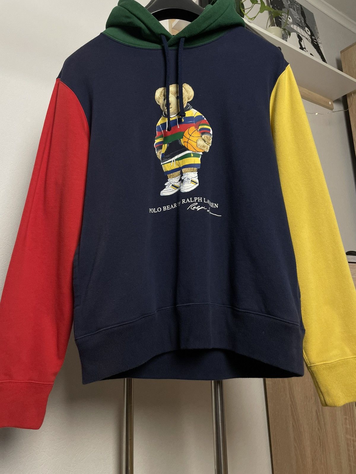 Polo Ralph Lauren RARE Polo Ralph Lauren Basketball Bear Multicolour Hoodie Size US M / EU 48-50 / 2 - 2 Thumbnail