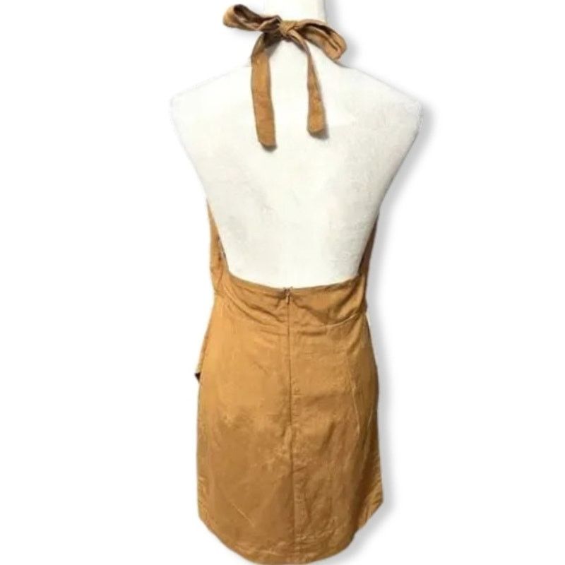 Other Bardot Mini Dress Linen Goddess Halter Backless Brown M NWT Size M / US 6-8 / IT 42-44 - 5 Thumbnail