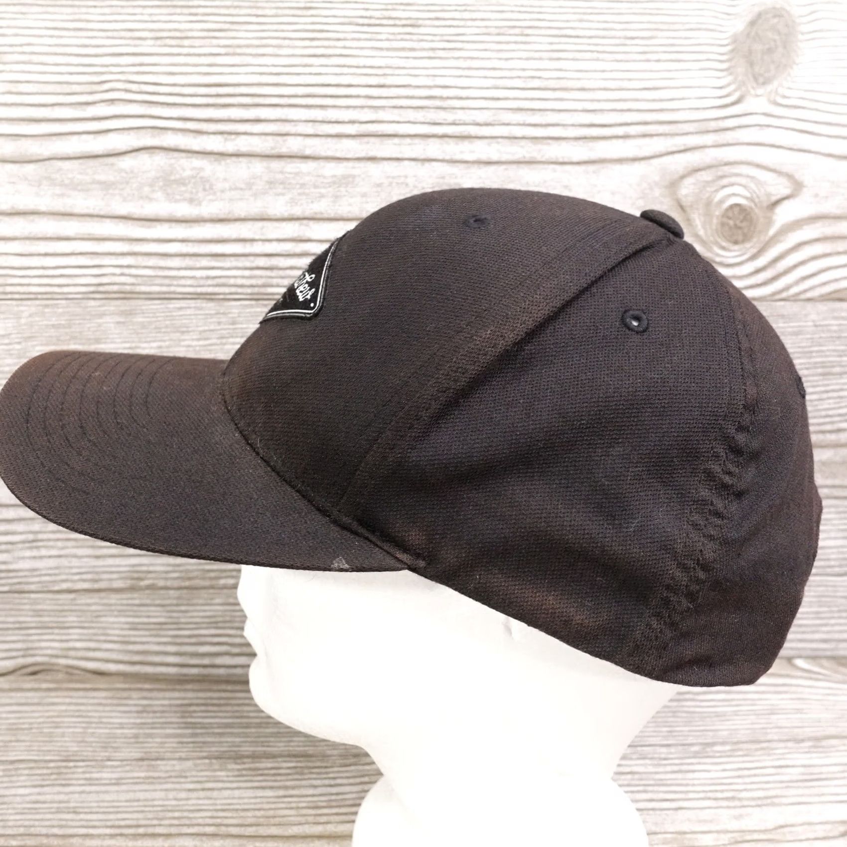 TravisMathew TRAVIS MATHEW BLACK ADJUSTABLE CURVE SNAPBACK BASEBALL HAT CAP STAINED UNISEX ADULT ONE SIZE CAP BLACK CAP Size ONE SIZE - 5 Thumbnail