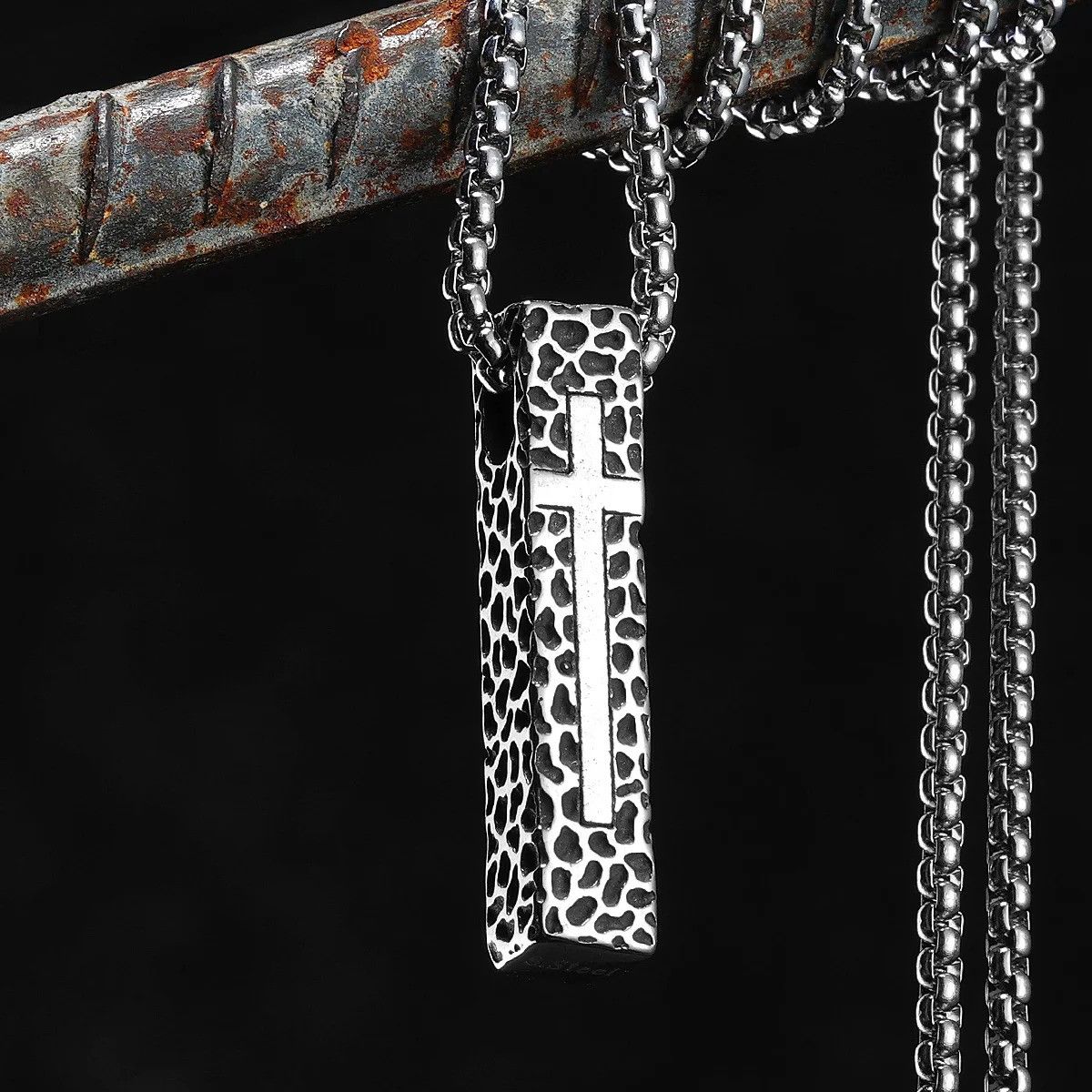 Other Texture Cross Pendant Accessories Necklace Gifts For Him Size ONE SIZE - 2 Thumbnail