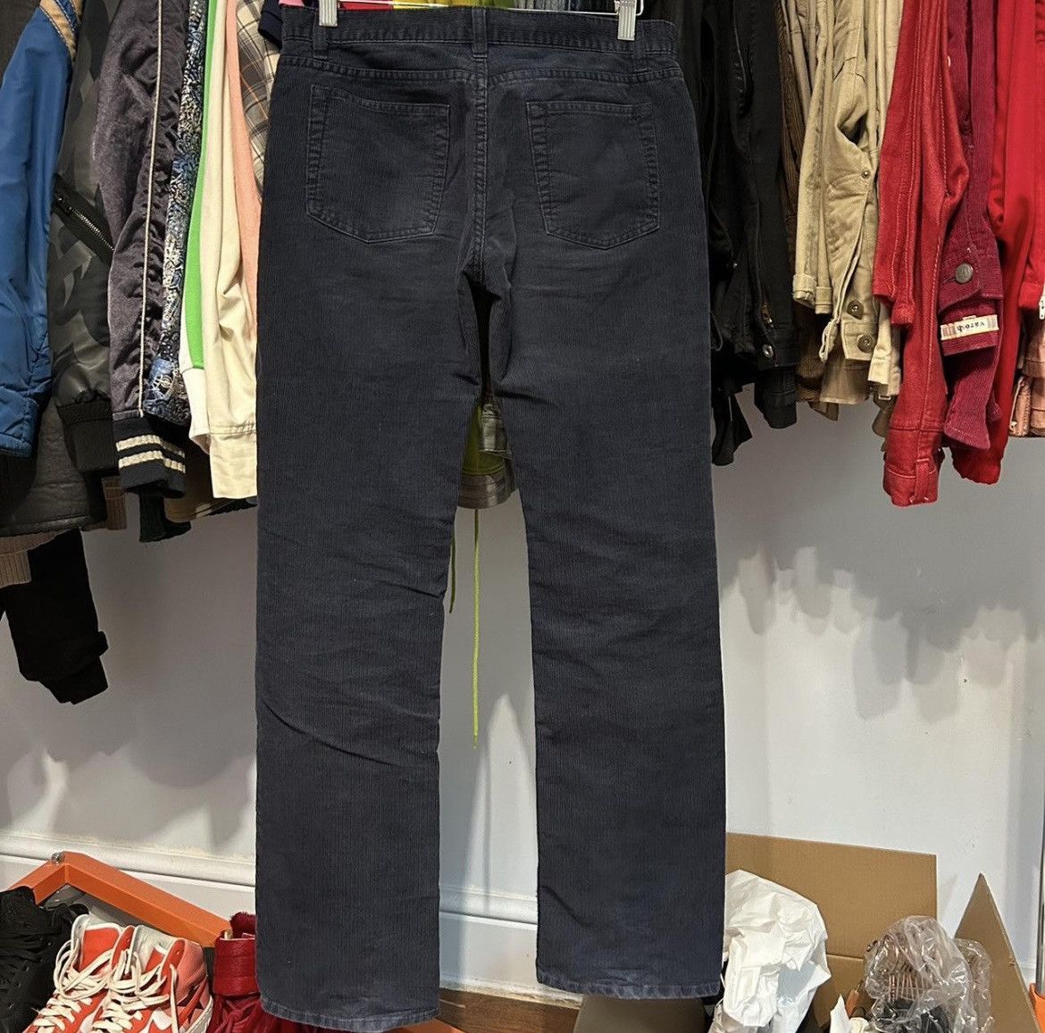 Helmut Lang Helmut Lang Mainline 2004 Navy Bootcut Corduroy Pants Size US 30 / EU 46 - 2 Thumbnail