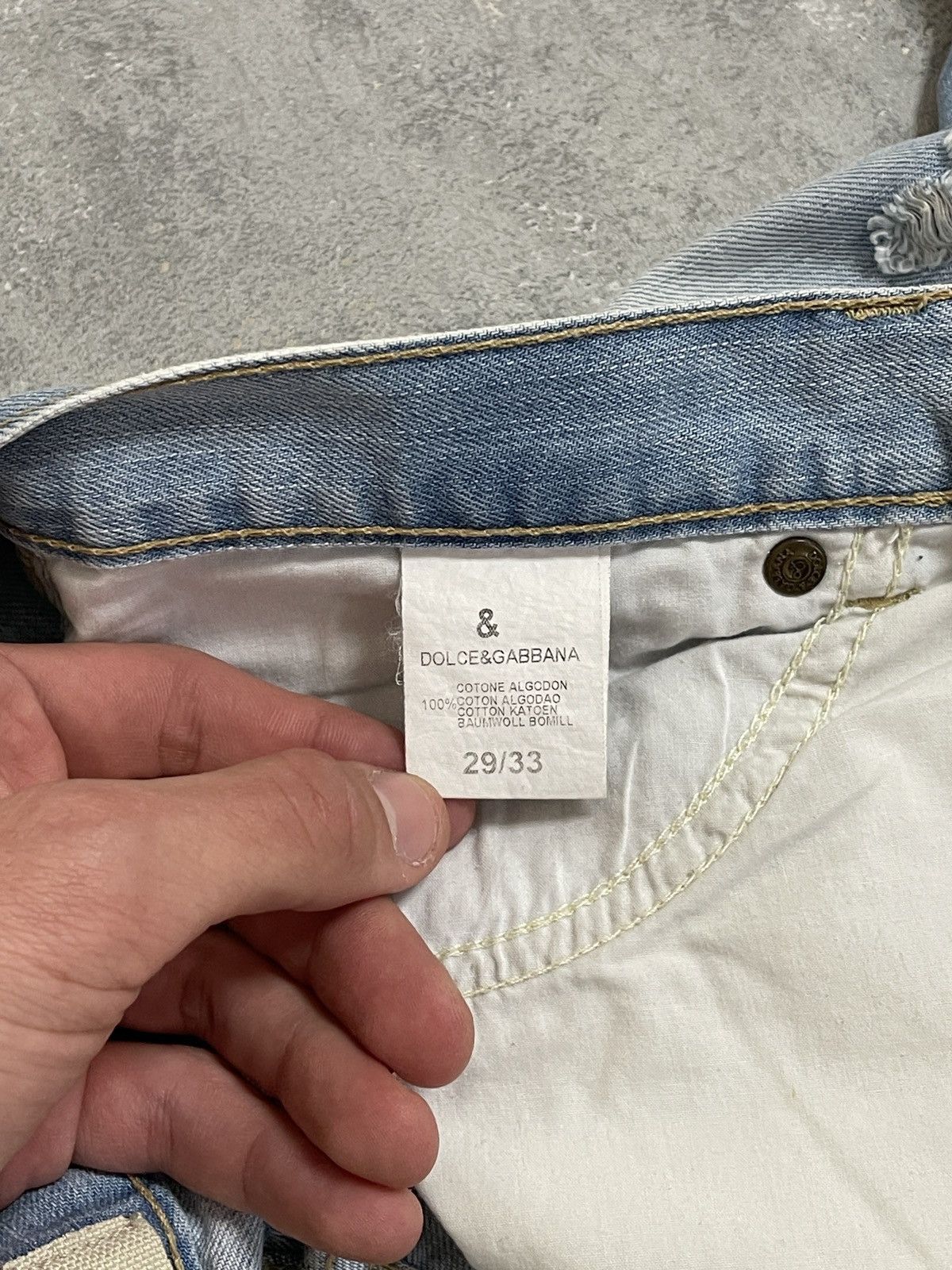 Dolce & Gabbana Vintage Dolce&Gabbana Y2K Archive Distressed Denim Jeans Size 30" / US 8 / IT 44 - 14 Thumbnail