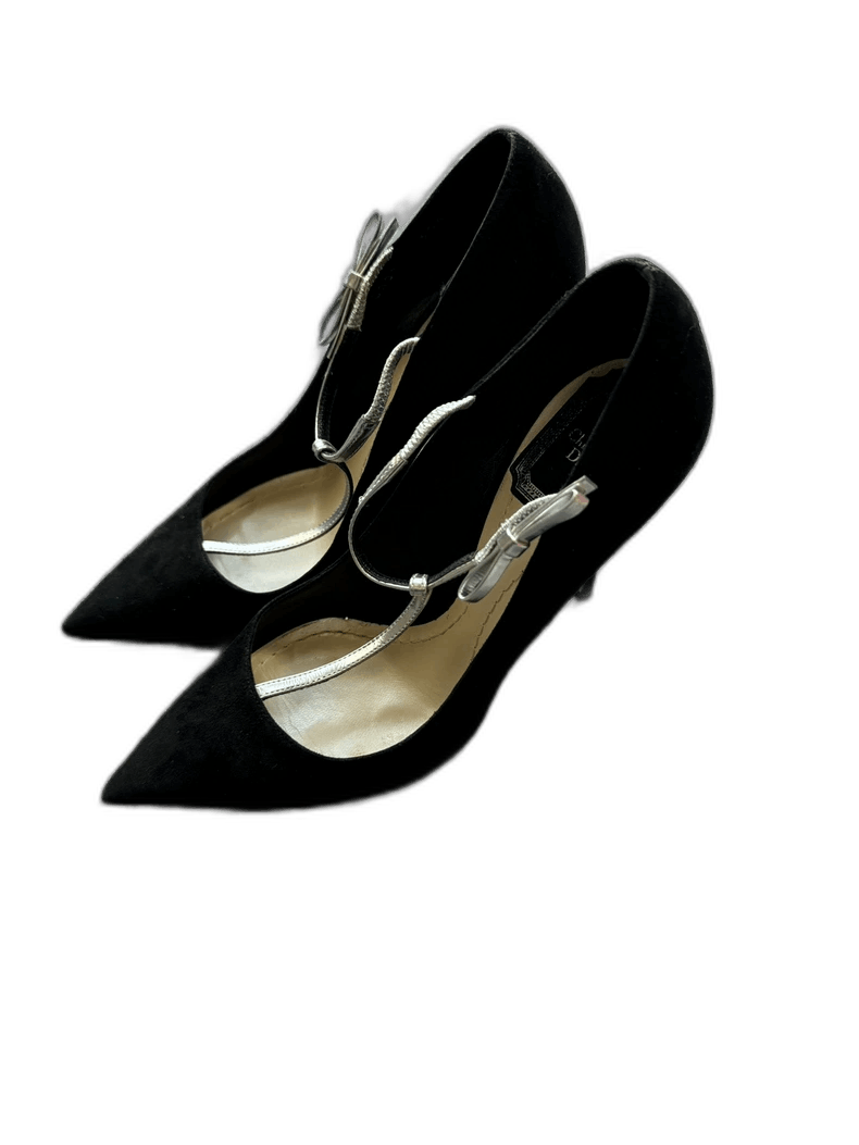 Dior Dior Black Velvet High Heels-2505 Size US 4.5 / IT 34.5 - 1 Thumbnail