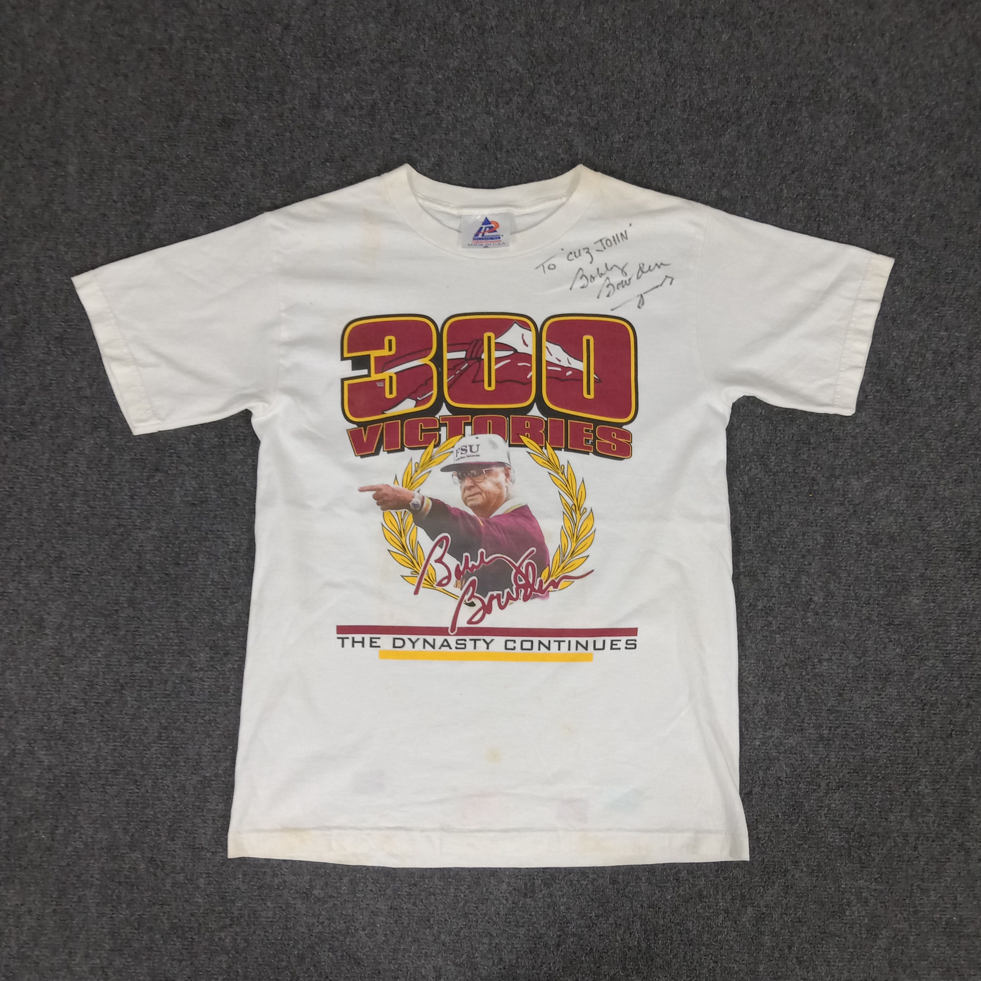 NFL × Vintage Boby Bowben 300 Victories Football Coach Tshirt Size US M / EU 48-50 / 2 - 1 Thumbnail
