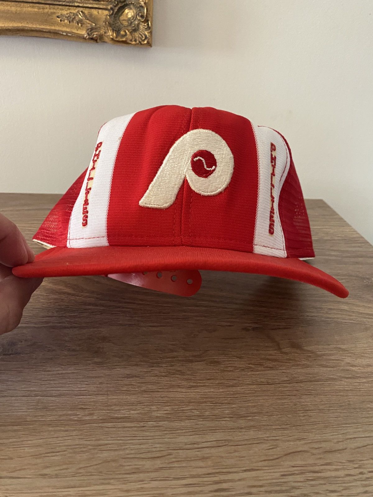 MLB Vintage 80’s Philadelphia Phillies Trucker Hat Snap Back Cap Size ONE SIZE - 4 Thumbnail