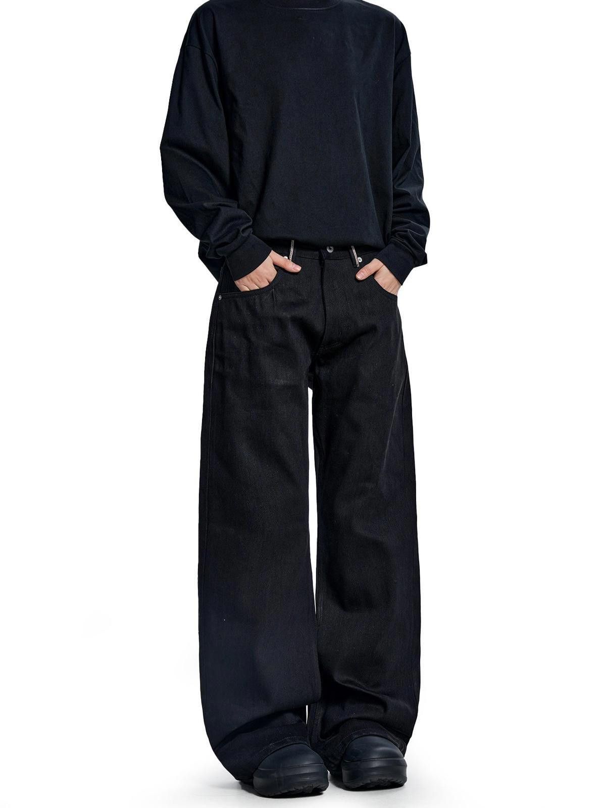 Jean Red-Ear Selvedge Black Unwashed Straight Jeans Size US 32 / EU 48 - 3 Thumbnail