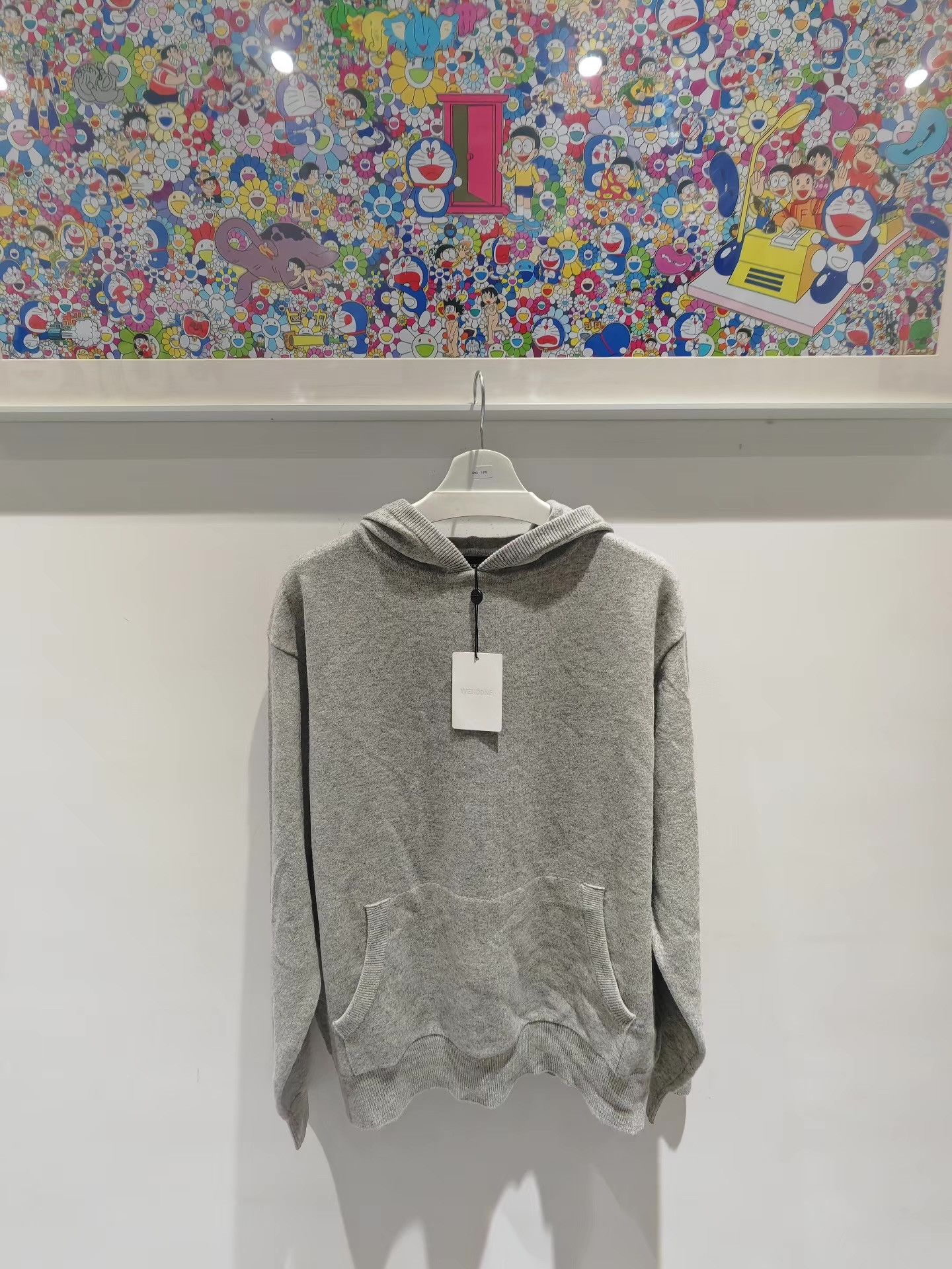 WE11DONE We11done Grey Collection Logo Knitted Hoodie Q15 Size US M / EU 48-50 / 2 - 1 Thumbnail