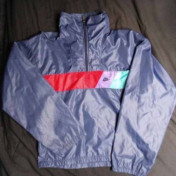 Nike Vintage 80s Nike Pullover Windbreaker Jacket Size US M / EU 48-50 / 2 - 2 Thumbnail