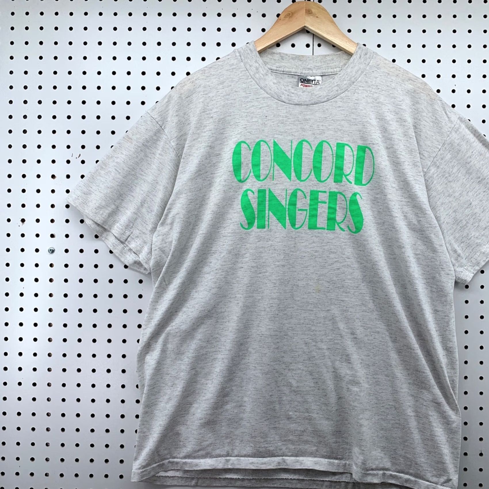 Vintage VINTAGE 90s Concord Singer Shirt Mens XL Gray Single Stitch Oneita USA Size US XL / EU 56 / 4 - 4 Thumbnail
