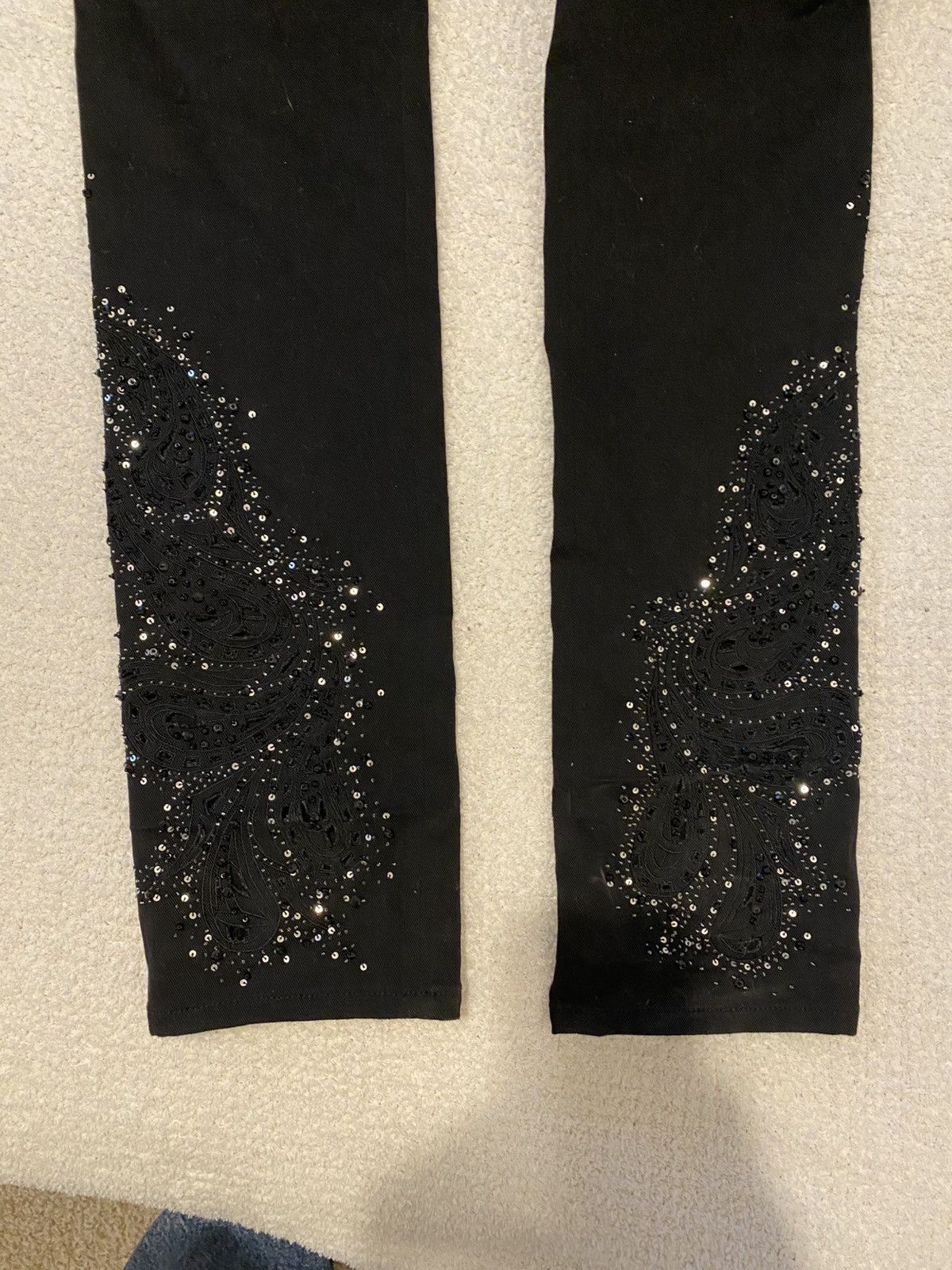 Emilio Pucci Emilio Pucci Black Crystal Embellished Jeans Size 6 (Small) Size 28" / US 6 / IT 42 - 6 Thumbnail