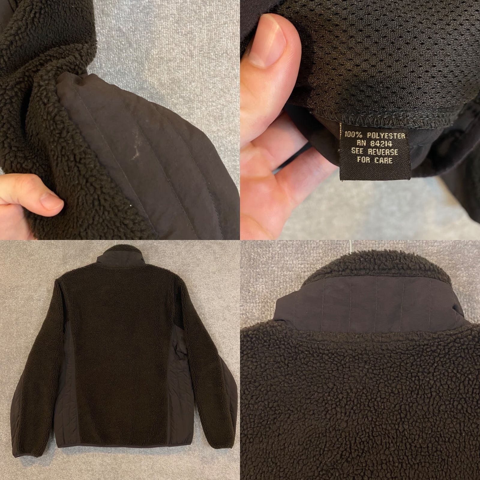Vintage Denali Jacket Womens XL Brown Full Zip Sherpa Outerwear Hiking Trail Pockets L/S Size XL / US 12-14 / IT 48-50 - 8 Thumbnail