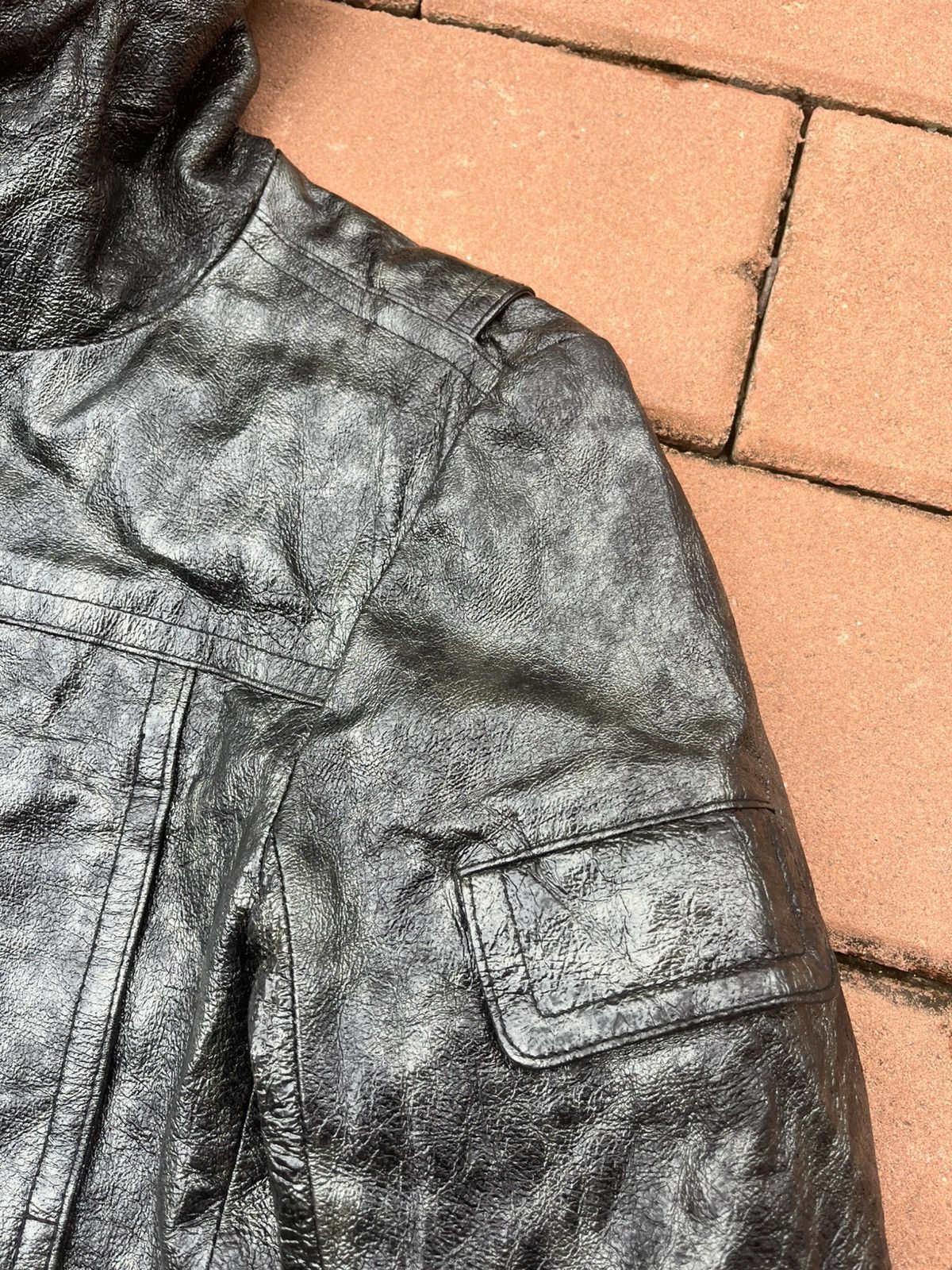 Tornado Mart vintage tornado mart Long Trench leather Jacket parkan Size US L / EU 52-54 / 3 - 11 Thumbnail