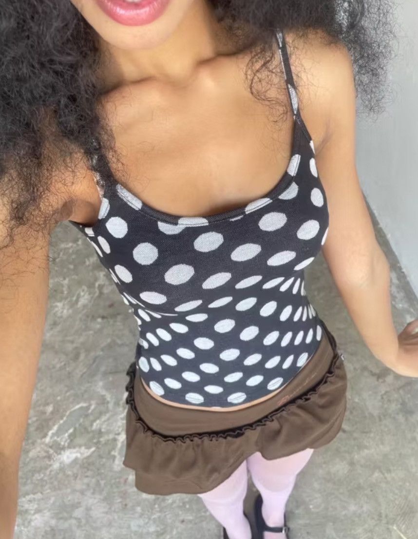 Japanese Brand Polka Dot Tank Top Size S / US 4 / IT 40 - 1 Thumbnail