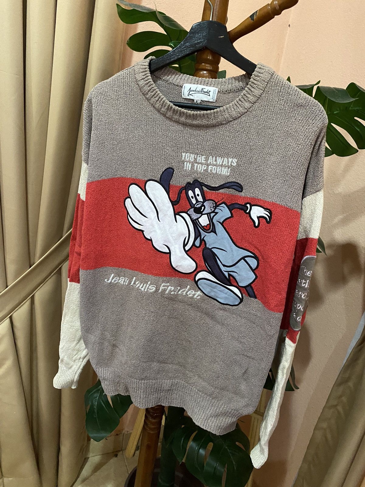 Designer Jean Louis Fradet Vintage Cartoon Sweater – Retro Knitwear Size US M / EU 48-50 / 2 - 2 Thumbnail