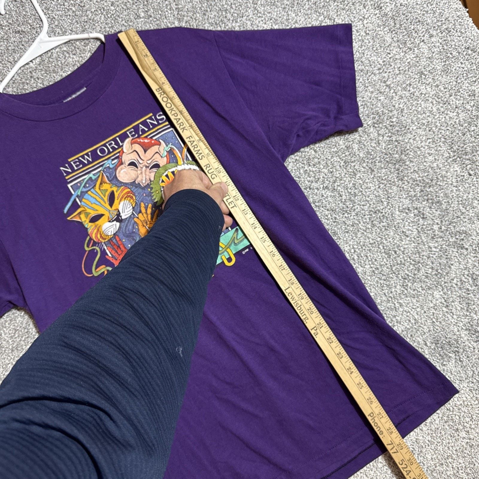 Hanes Vintage 90s Mardi Gras New Orleans Hanes Tourist Tee Mens L Size US L / EU 52-54 / 3 - 2 Thumbnail