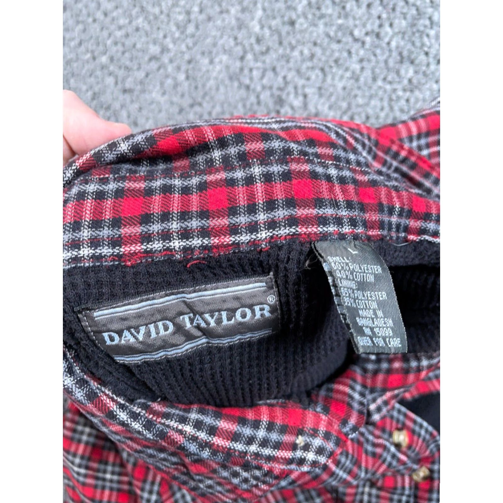 Vintage VTG 90s Grunge Thermal Lined Flannel Shirt Jacket Adult Large Red Check Plaid Shirt Jacket Mens L Size US L / EU 52-54 / 3 - 3 Thumbnail