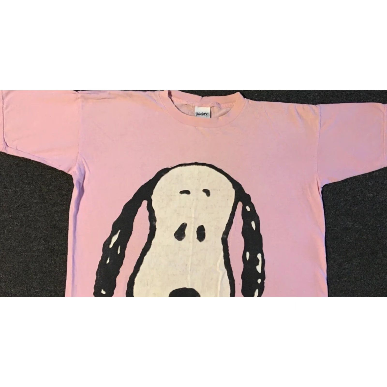 Peanuts VINTAGE Snoopy 90s Faded Distressed Big Face Sleeping Shirt Peanuts Cartoon Funny TV Shirt Unisex Adults Pink One Size Short Sleeve Char​​lie Brown Size US M / EU 48-50 / 2 - 7 Thumbnail