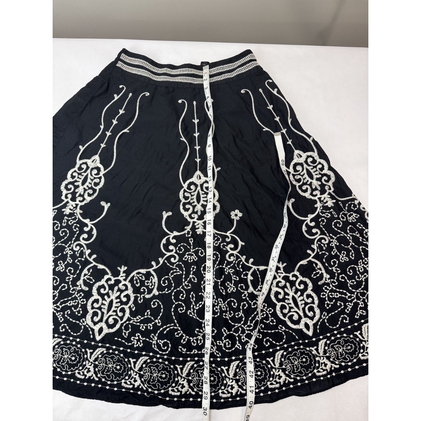 Coldwater Creek Romantic Embroidered Maxi Skirt Coldwater Creek Black Small Size 30" / US 8 / IT 44 - 5 Thumbnail