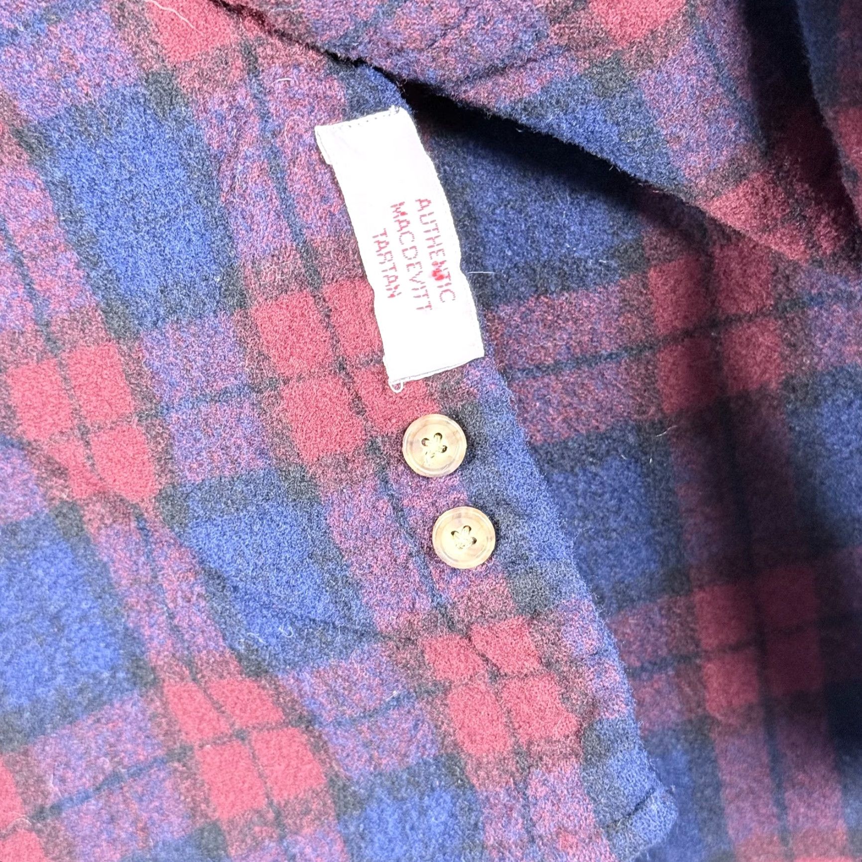 Pendleton VTG Pendleton Shirt Red/Blue Plaid Wool Long Sleeve XL Men Vintage Button-Up, Pendleton, Shirt, Red/Blue, Mens Size US XL / EU 56 / 4 - 3 Thumbnail