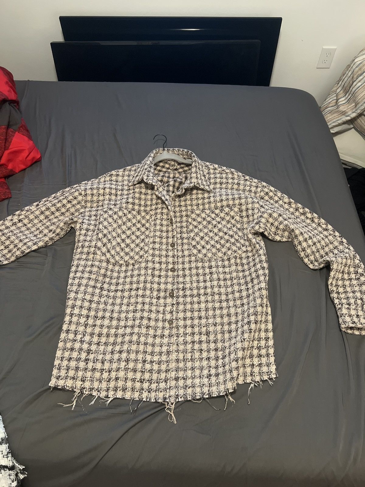 image of Mnml Button Down in Beige, Men's (Size Medium)