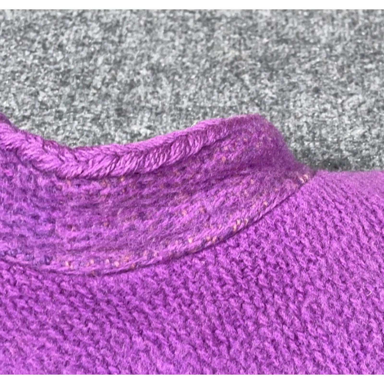 Altea VINTAGE Poncho Wool Purple Teal Plaid Fringe Mujer One Size Boho 80s 90s Hipster Retro Women Size ONE SIZE - 7 Thumbnail