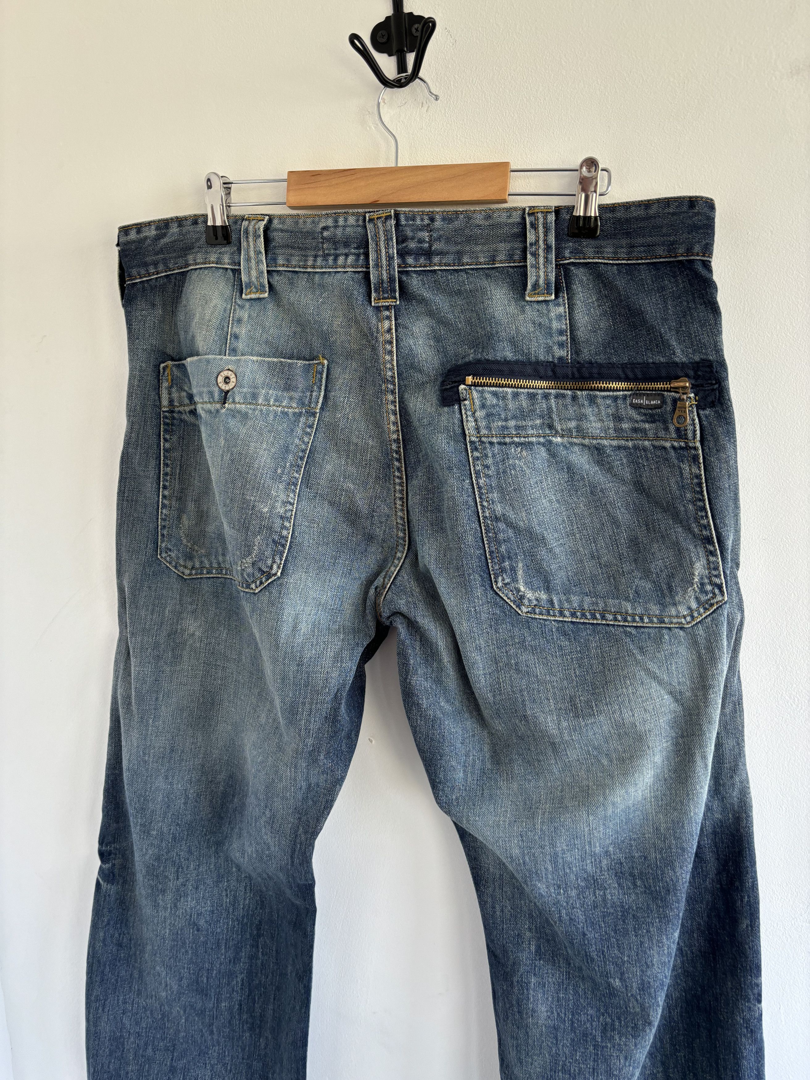 Japanese Brand × Vintage Vintage Y2K Wide Leg Washed Denim Jeans Size US 38 / EU 54 - 9 Thumbnail