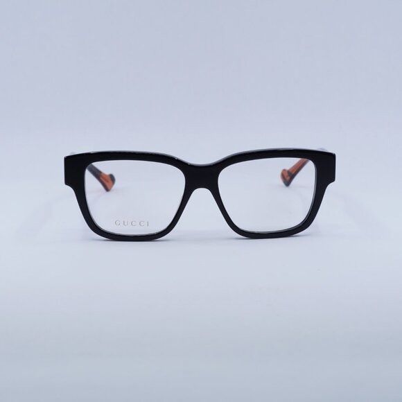Gucci 🕶️ New Gucci GG1428O 006 Eyeglasses - Black With Orange Size ONE SIZE - 2 Thumbnail