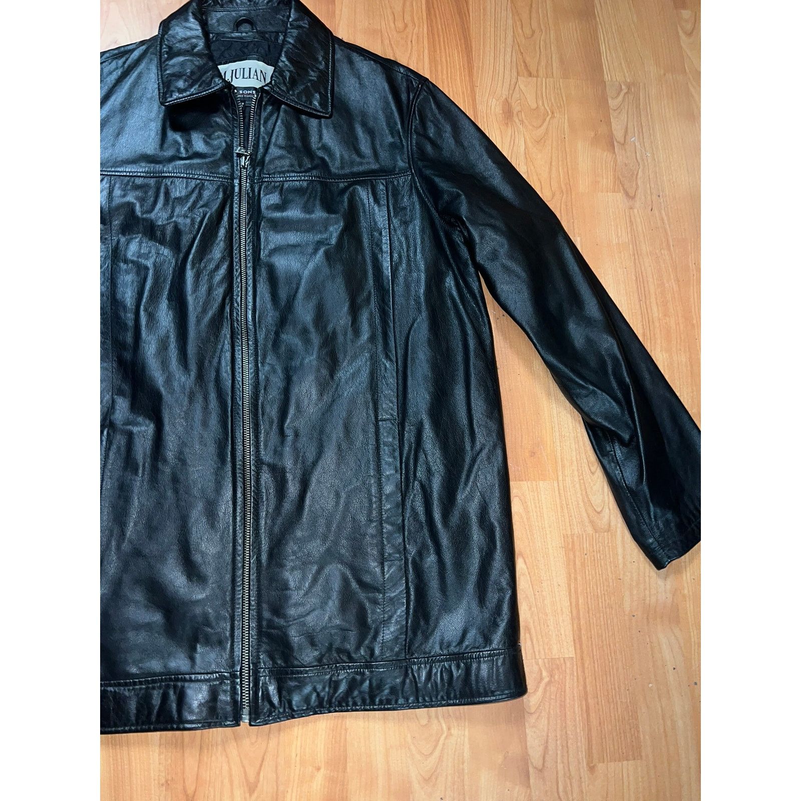 Vintage Vintage M. Julian Leather Jacket Wilsons Full Zip Black XL T Size US XL / EU 56 / 4 - 3 Thumbnail
