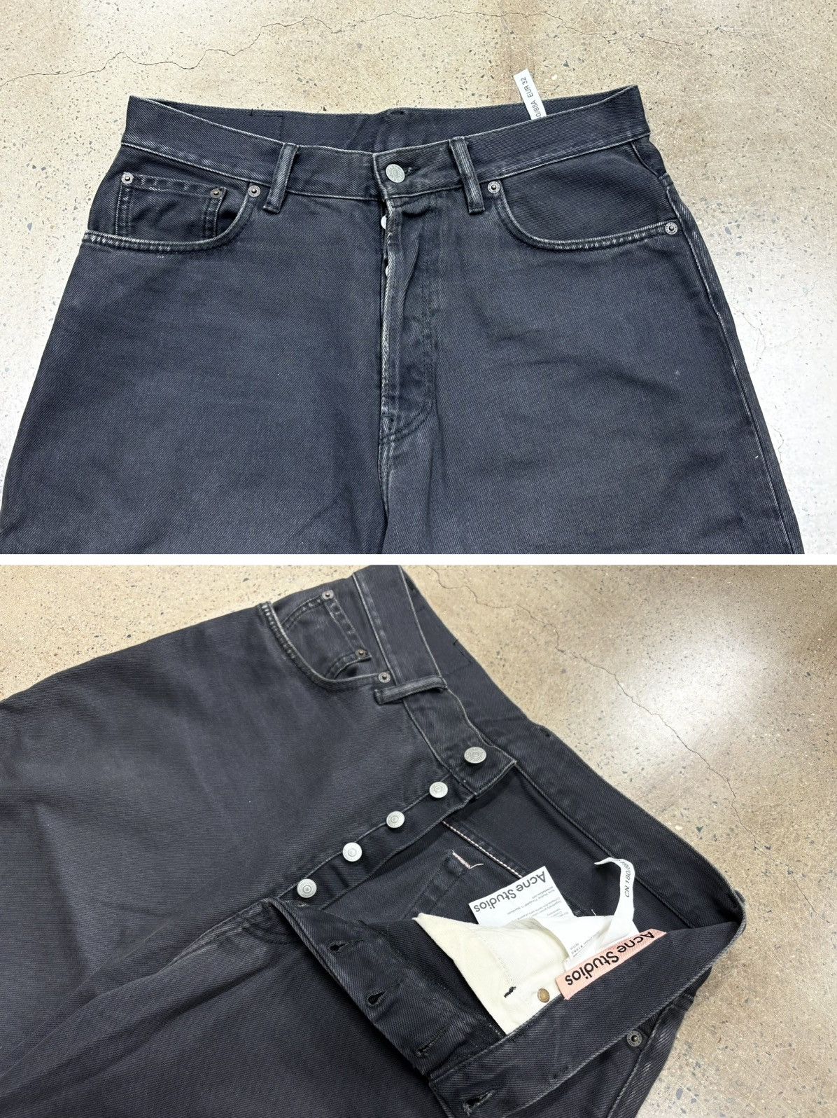 Acne Studios Acne Studios Baggy Denim Pants ， Black color Size US 34 / EU 50 - 4 Thumbnail