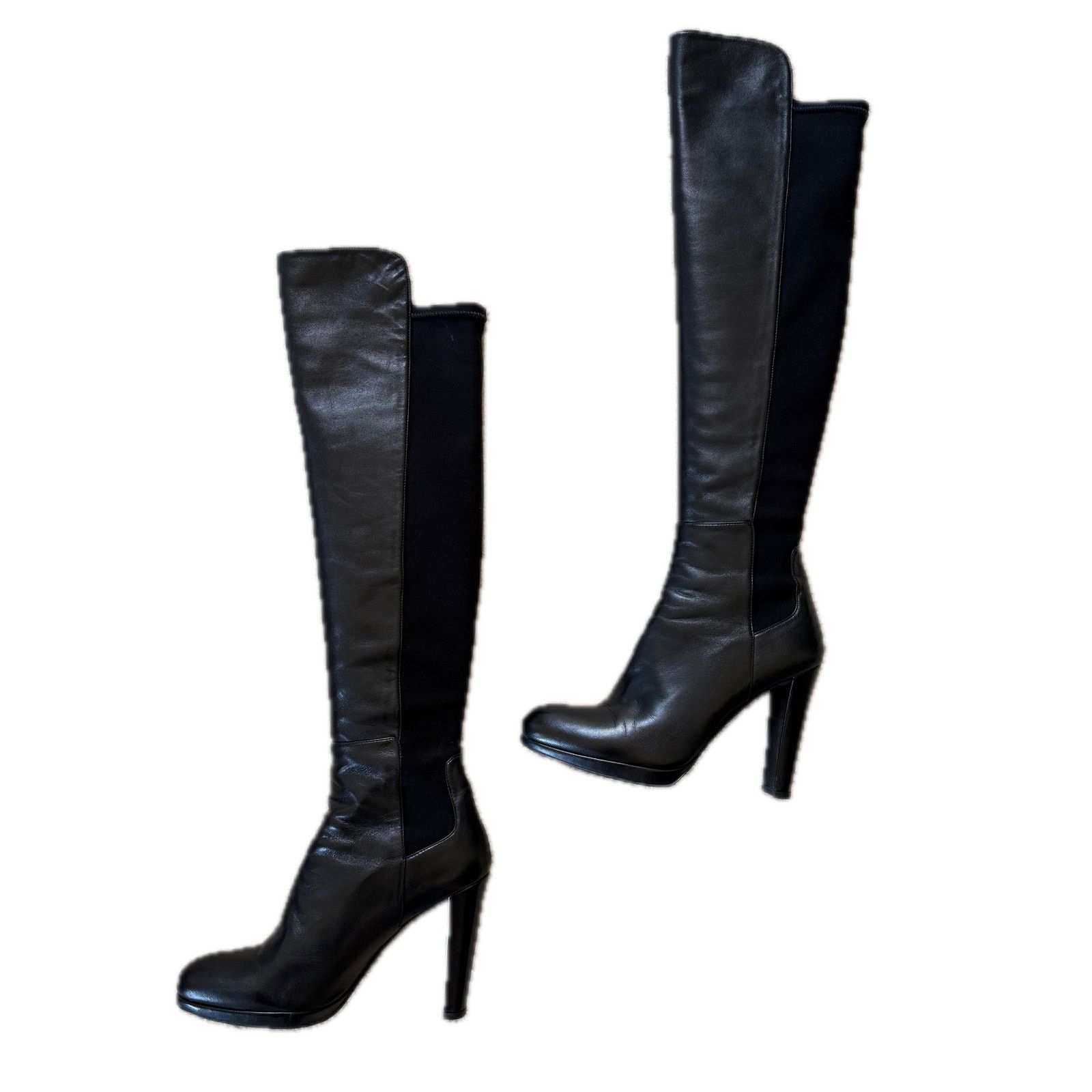 Stuart Weitzman Stuart Weitzman Napa Lowjack Leather & Neoprene Highway Boot Size US 10 / IT 40 - 2 Thumbnail