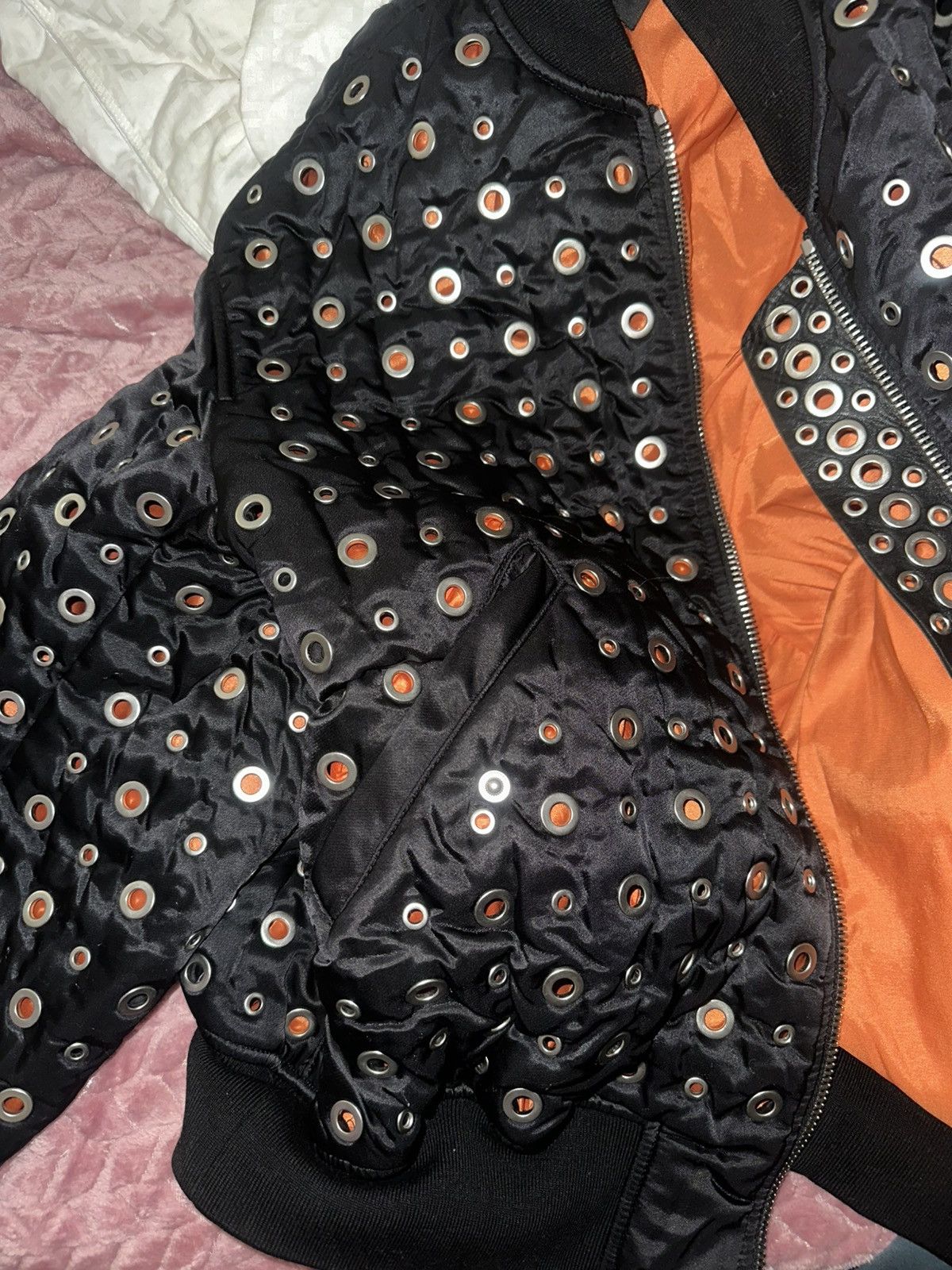 Alexander Wang Alexander Wang Leather Trimmed Eyelet Embellished Bomber Size US XS / EU 42 / 0 - 12 Thumbnail