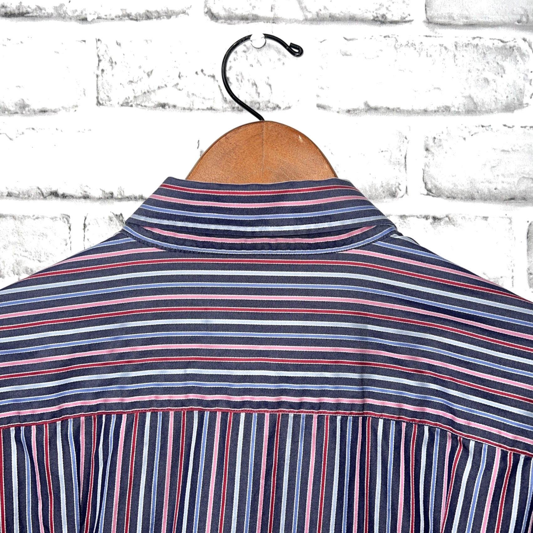 BUGATCHI Bugatchi Uomo Shirt Multicolor Striped Button Up Mens XL Size US XL / EU 56 / 4 - 5 Thumbnail