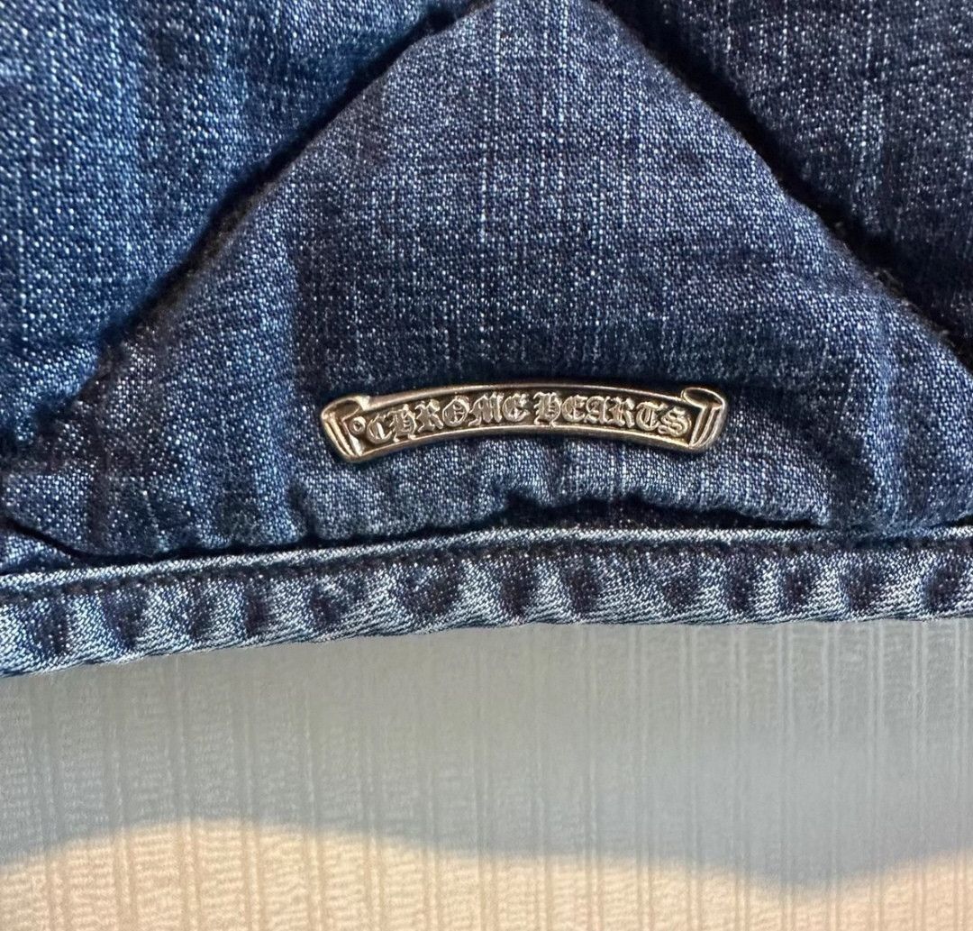 Christian Louboutin blue quilted denim puffer jacket-yw Size US L / EU 52-54 / 3 - 4 Thumbnail