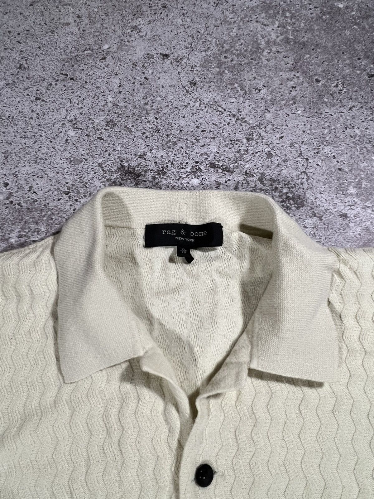 Rag & Bone Black Rag & Bone Short Sleeve Polo Knitted Shirt Size US XL / EU 56 / 4 - 3 Thumbnail
