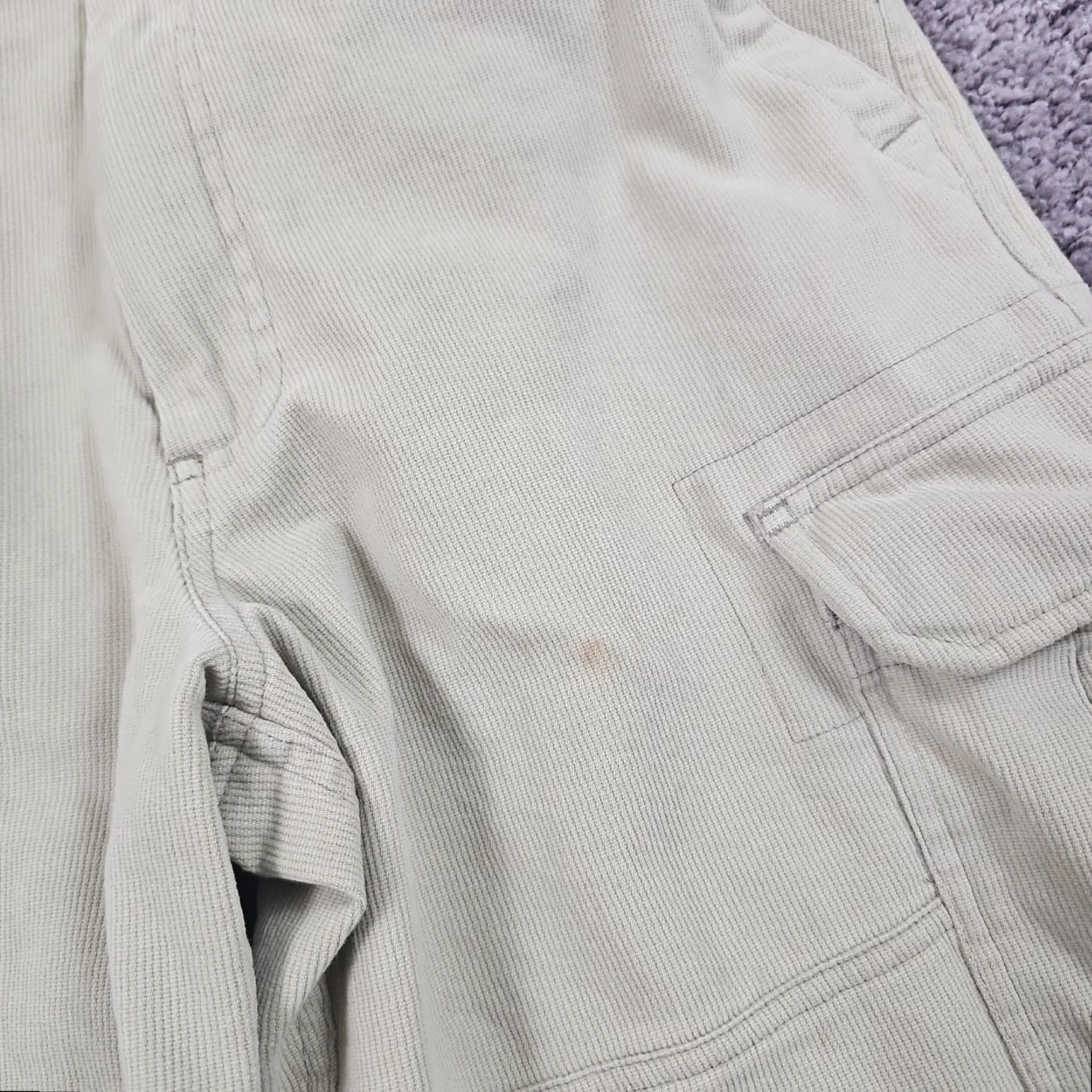 Old Navy VINTAGE Old Navy Pants Mens 31 Beige Corduroy Cargo Grunge Adjustable Y2K Size US 31 - 3 Thumbnail